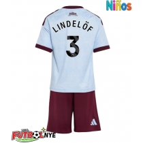 Camiseta Aston Villa Victor Lindelof #3 Tercera Equipación para niños 2026-27 manga corta (+ pantalones cortos)